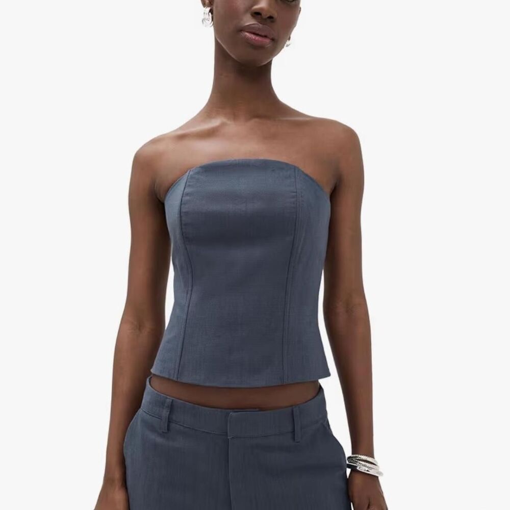 Lioness Women's Blue and Grey Corset - Picture 1 of 7